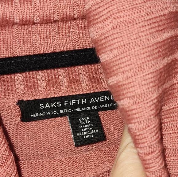 Ladies Twofer Merino Wool Turtle Neck Long Sleeve Sweater XSmall - Picture 3 of 7